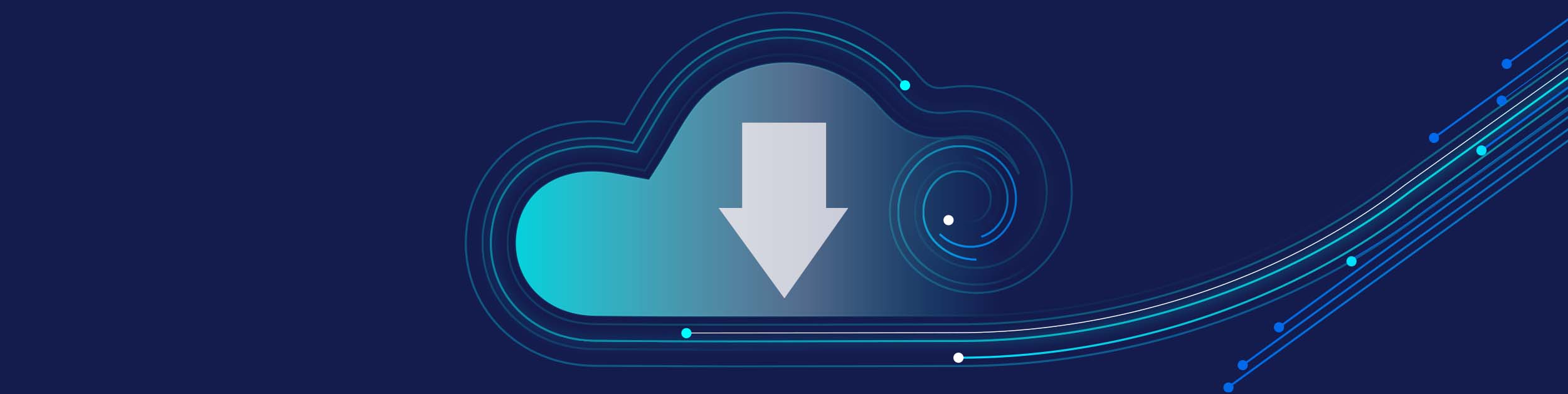Ilustration of download cloud